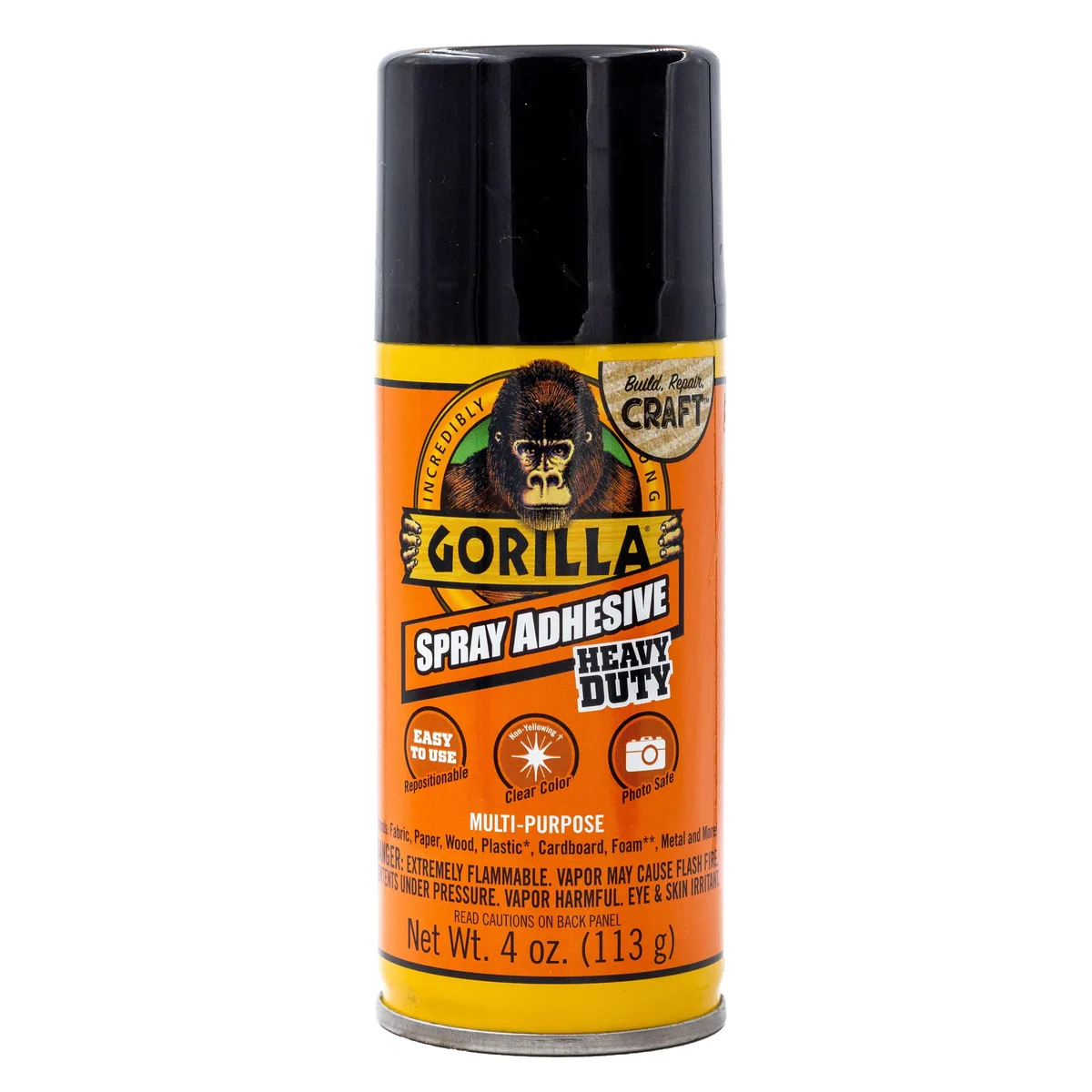 Small aerosol can with comfort nozzle, clear adhesive inside