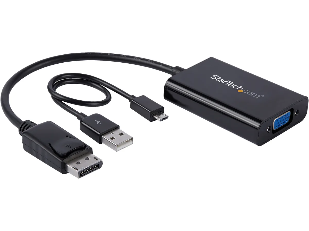 STARTECH STARTECH DP2VGAA DisplayPort to VGA audio video converter 1920x1200 8in — product photo