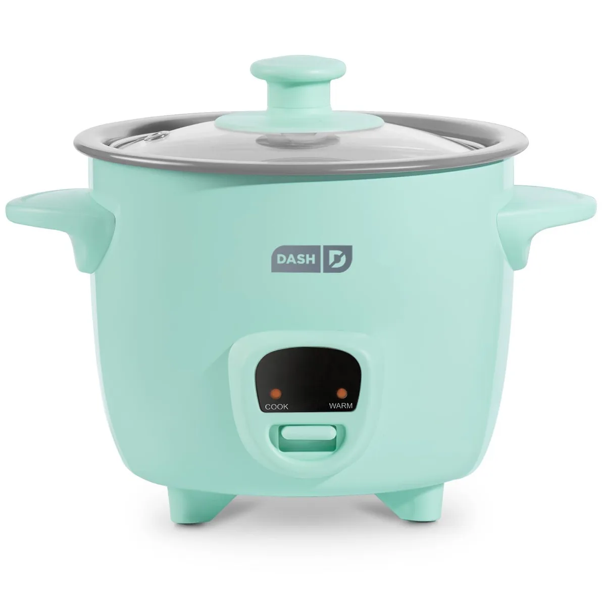 Dash DRCM20005 Mini Ceramic Rice Cooker 2 cups Aqua — product photo