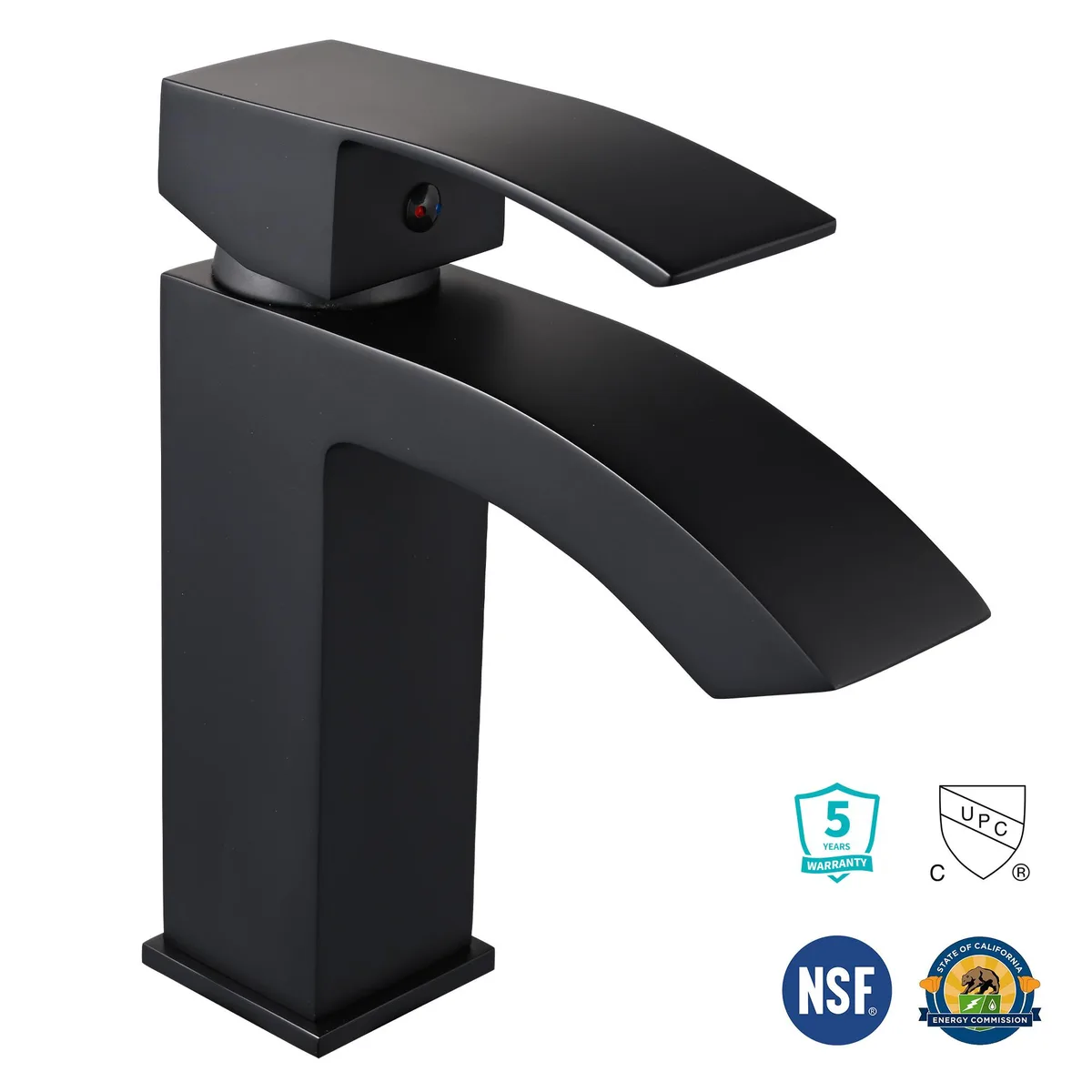 Yescom USA, Inc. Yescom USA, Inc. 81FH1018-23S-ORB Single Hole Bath Faucet Matt Black — product photo