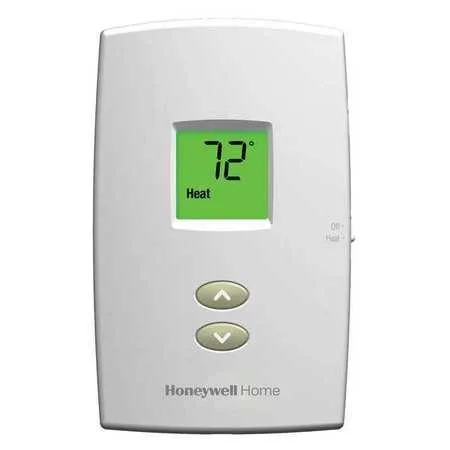 Honeywell Honeywell TH1100DV1000 non-programmable vertical thermostat heat only hvac control — product photo