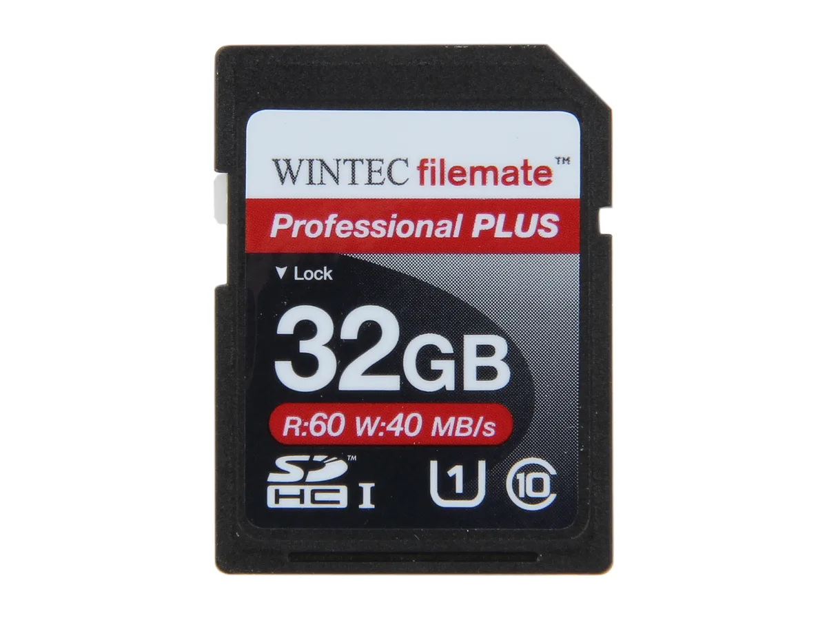 Wintec Industries Wintec Industries 3FMSD32GBU1PI-R 32GB SDHC UHS-I U1 Class 10 memory card — product photo