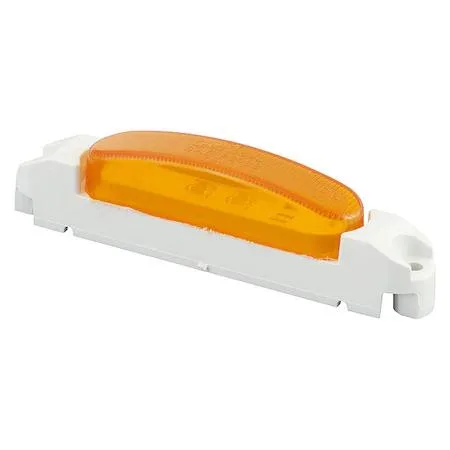 Oval amber LED clearance marker lamp with polycarbonate housing and pigtail connection