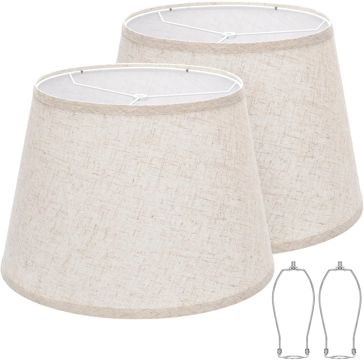  Seaside village Lamp Shades 12"Top 16"Bottom 11"High Beige 2 Pack — product photo