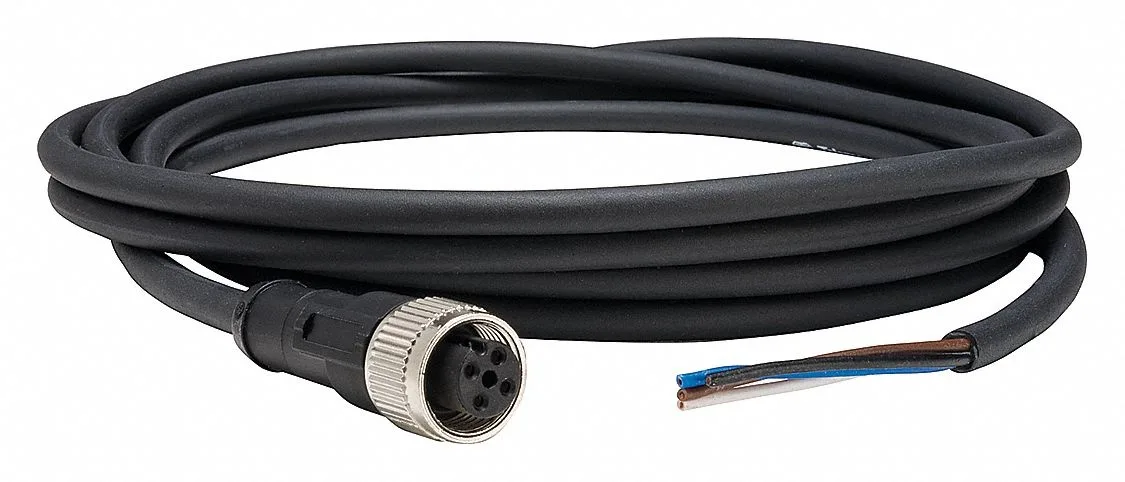 Telemecanique Sensors Telemecanique Sensors XZCP1141L5 Cordset 16.4 ft Black 250VAC/300VDC 4-Pin 18 AWG — product photo