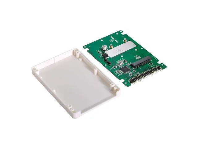 White 2.5 inch IDE adapter enclosure with 44pin connector for mSATA SSD