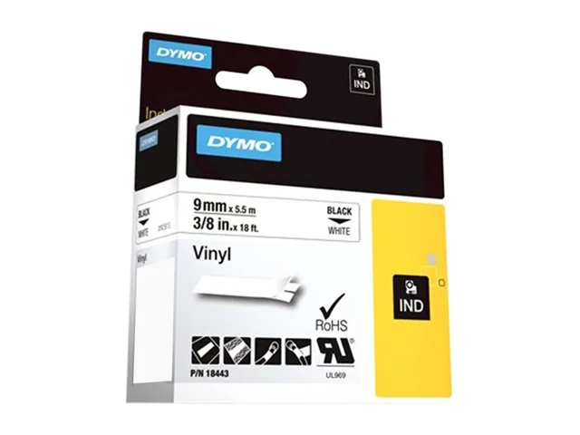 DYMO DYMO 18443 .38" x 18 ft Vinyl Label Tape POS Accessory — product photo
