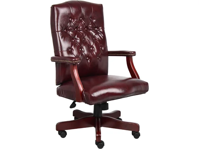 BOSS Office Products BOSS Office Products B905-BY Burgundy Executive Chair 275 lb — product photo