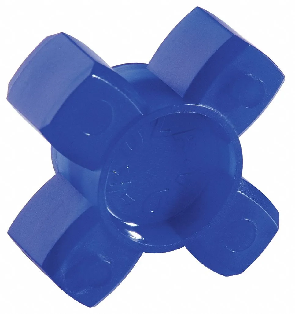 Blue polyurethane jaw coupling spider with 1 in outside diameter