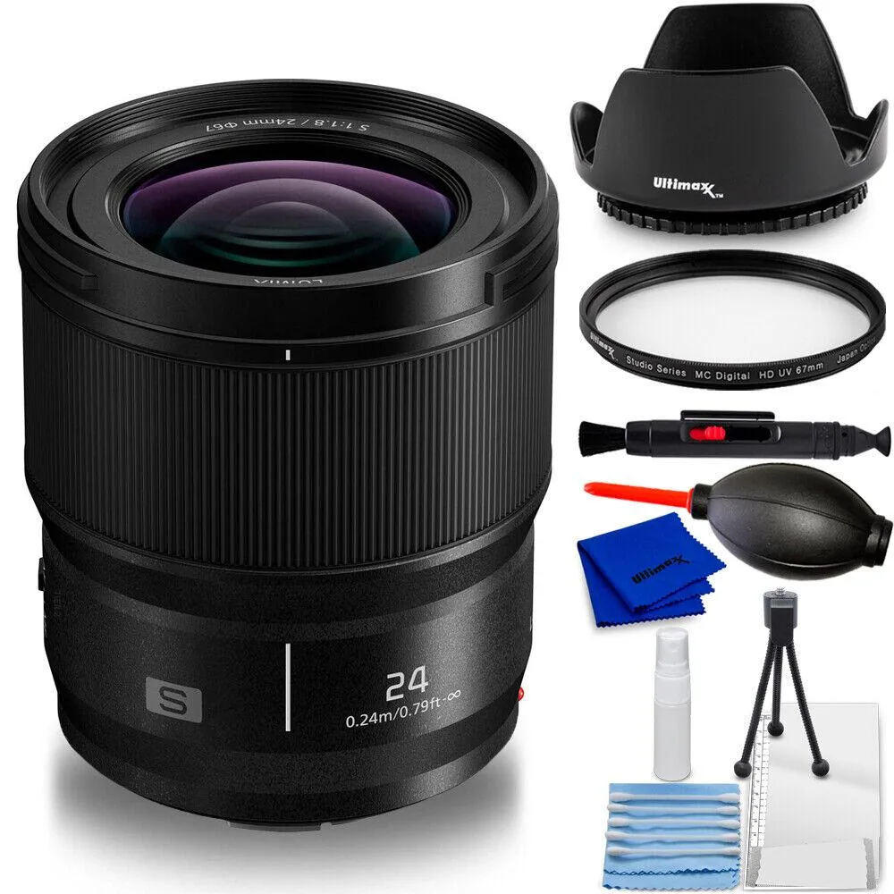 Panasonic Panasonic Lumix S 24mm f/1.8 Lens with 7-Piece Accessory Kit — product photo