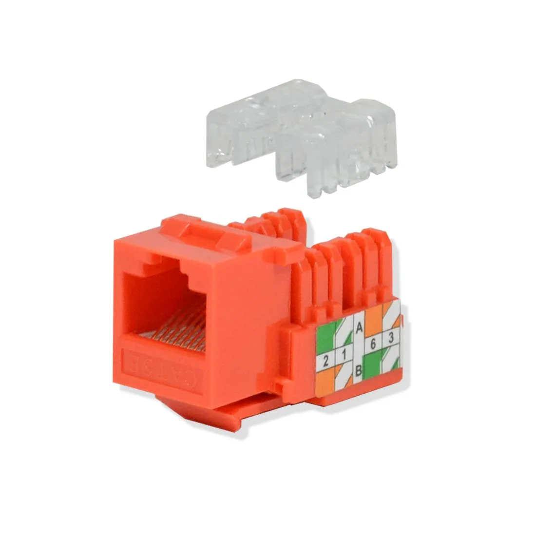 Logico Logico KJ5215-50 Keystone Jack Cat5e Orange 50 Pack 110 Punchdown — product photo