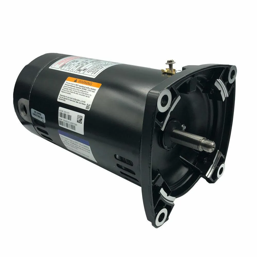 New AO Smith pool pump motor .75 HP square flange silver finish