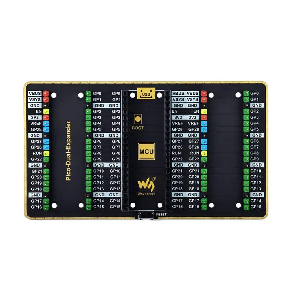 LORDWORLD LORDWORLD Dual GPIO Expander for Raspberry Pi Pico, 2x20 Male Headers — product photo