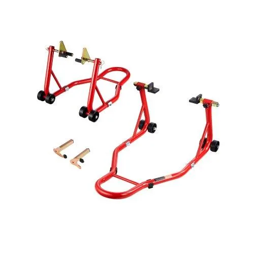 VEVOR VEVOR Motorcycle Front &amp; Rear Stand Lift 850 lbs Red — product photo
