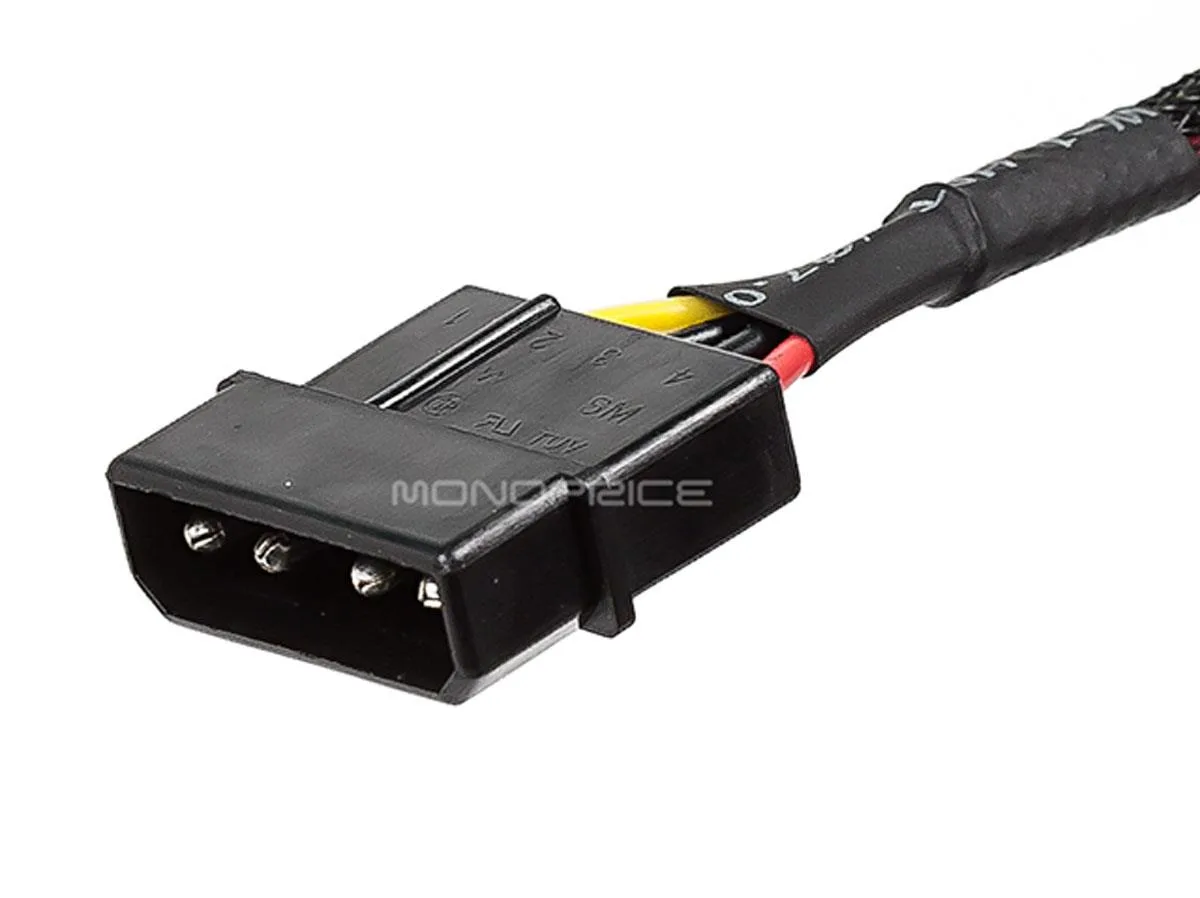 Monoprice Inc. Monoprice 108793 12-inch 4-pin MOLEX Male to 2x 15-pin SATA Power Cable — product photo