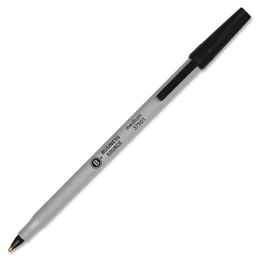 Business Source Business Source 37531 Black Ballpoint Stick Pens — product photo