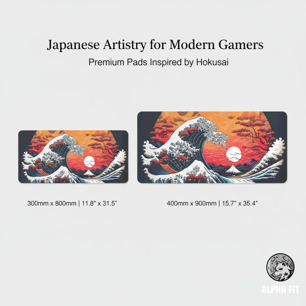 Alpha Fit Alpha Fit Wave 06 800 Great Wave Red Sun Edition Mouse Pad 31.5" x 11.8 — product photo