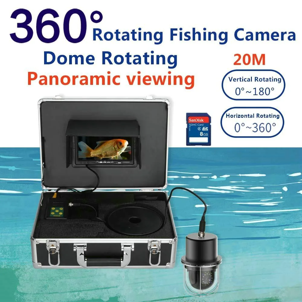 China Bks China Bks Underwater Fishing Camera 20m Cable 360° Dome 20 LEDs IP68 — product photo
