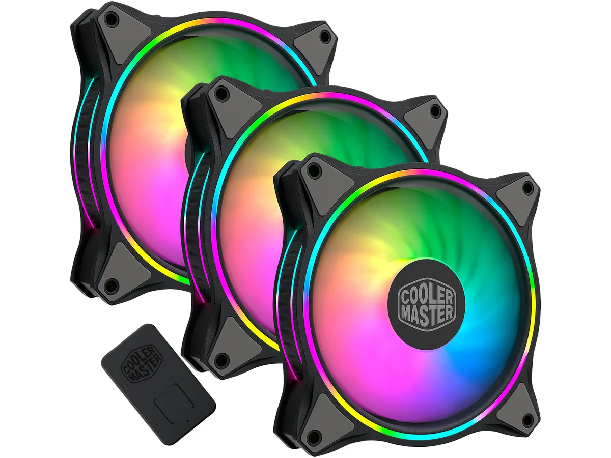 Cooler Master Cooler Master MasterFan MF120 Halo MFL-B2DN-183PA-R1 3 pack case fan — product photo