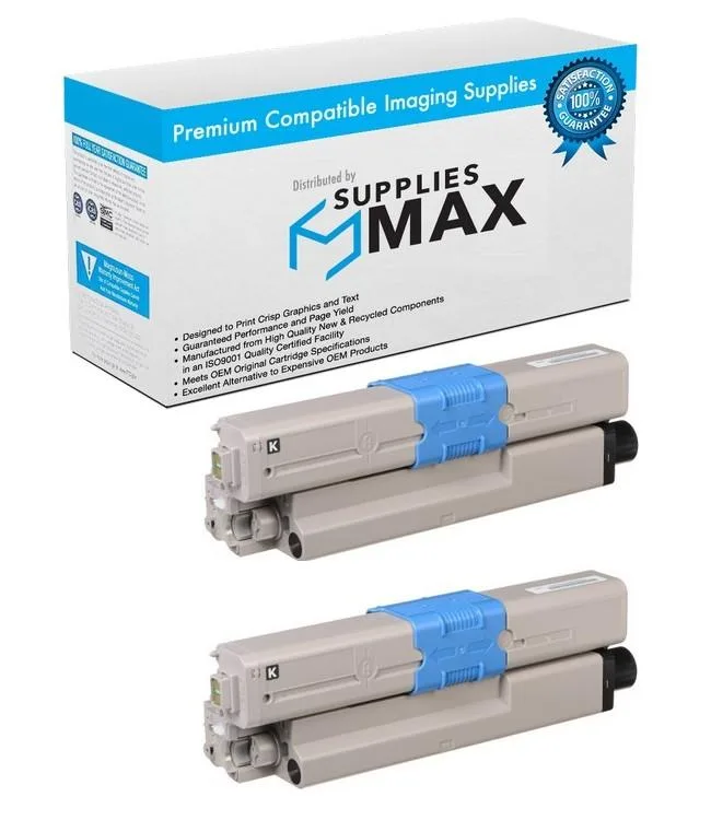 SuppliesMax SuppliesMax 46508704_2PK Black Toner Cartridge 2-Pack 3500 Pages — product photo