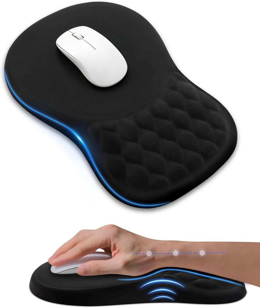 BAOFENG BAOFENG Ergonomic Mouse Pad with Wrist Rest Black — product photo