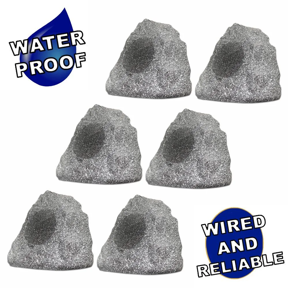Theater Solutions Theater Solutions 6R4G Outdoor Granite Rock 6 Speaker Set — product photo