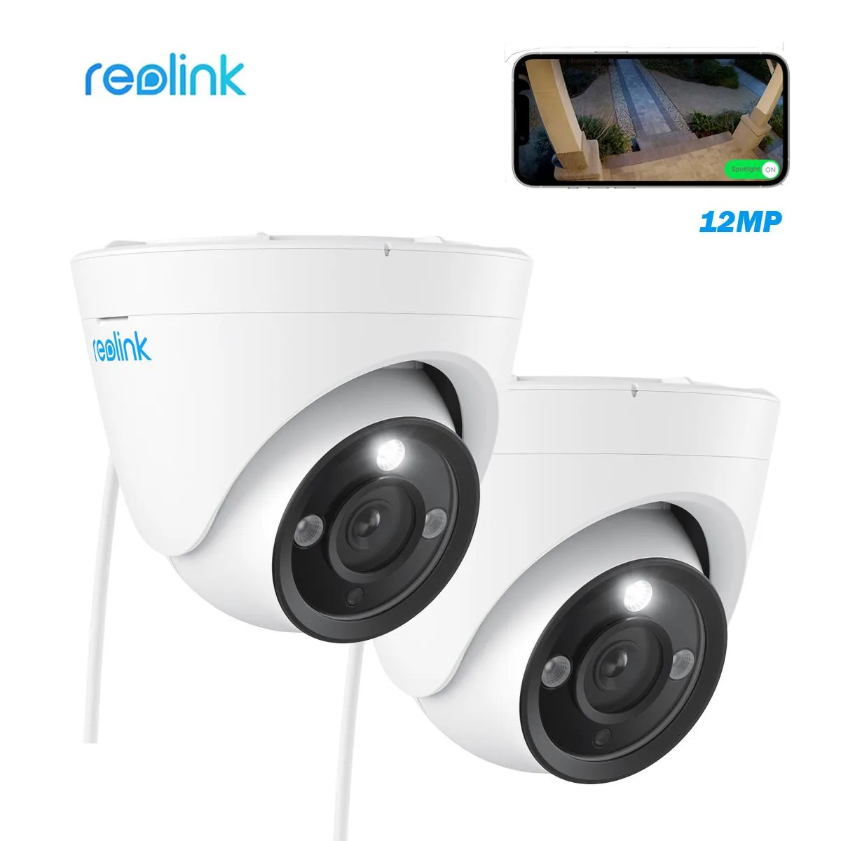 Reolink Reolink PC1224AD6K01 12MP 6K PoE dome network camera 2 pack — product photo