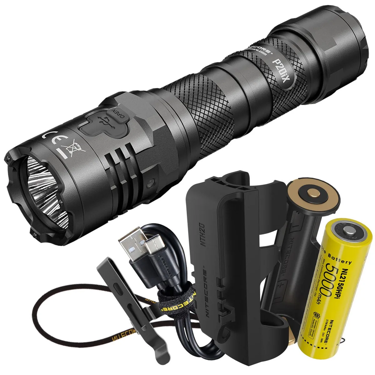 Nitecore Nitecore P20iX 4000 lumen USB-C rechargeable tactical flashlight — product photo