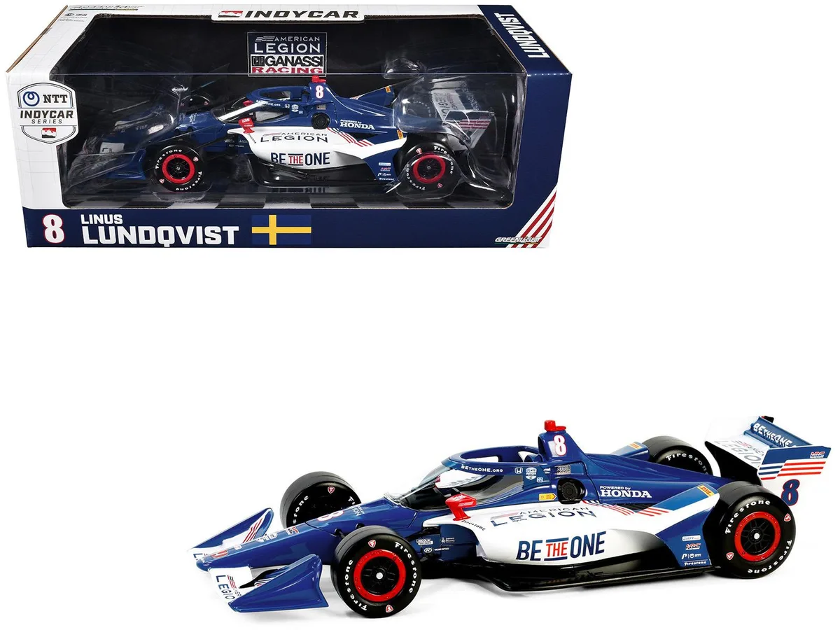 GREENLIGHT GREENLIGHT Dallara IndyCar #8 American Legion 1/18 Diecast 2024 — product photo