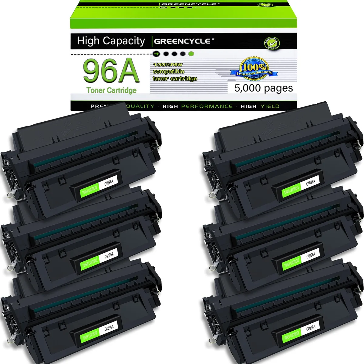 GREENCYCLE GREENCYCLE C4096A Compatible Toner Cartridge 6-Pack Black 5000 pages — product photo