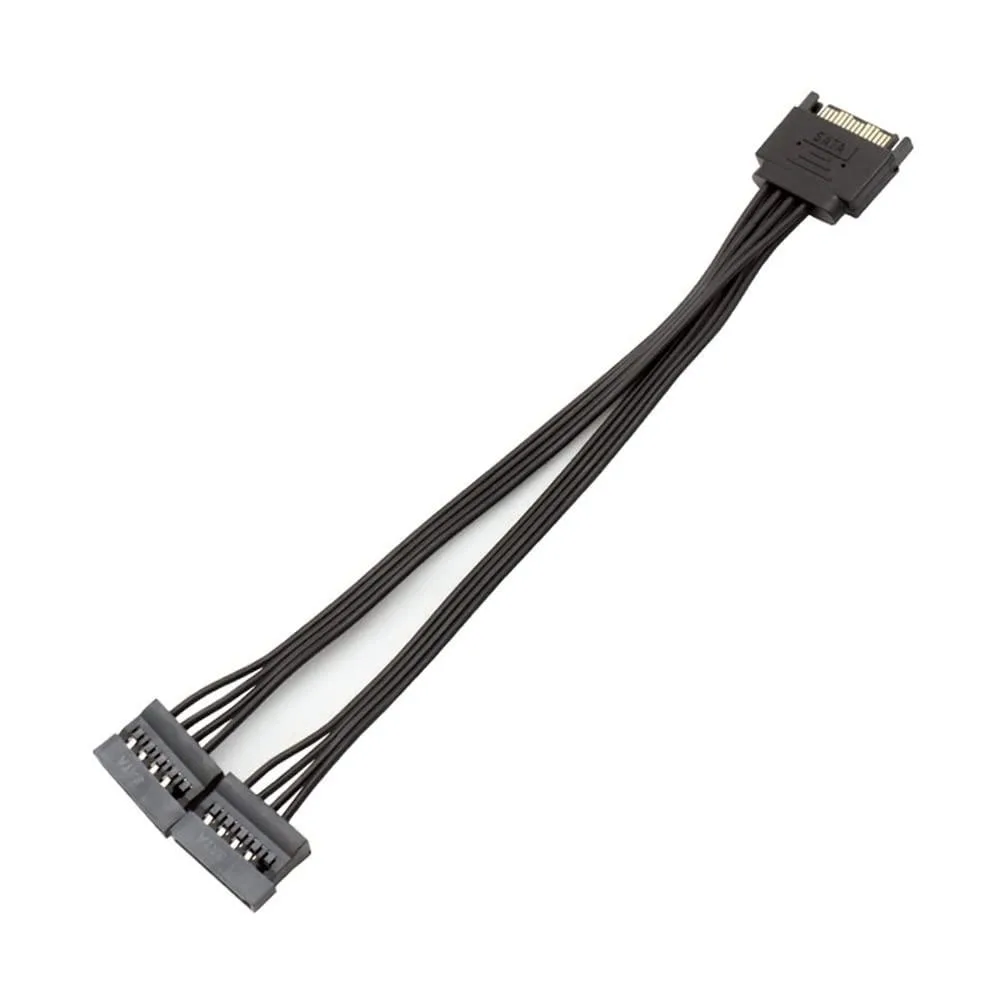 Vszerda Vszerda SATA Power Extension Cable 15 Pin Male to Dual Female 22cm (1 to 2) — product photo