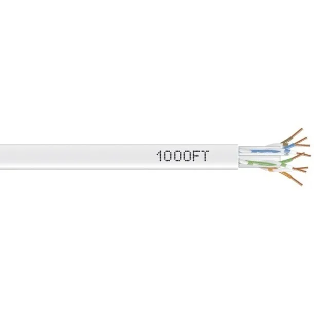 Black Box Corporation Black Box Corporation EYN874A-PB-1000 CAT6 550-MHz Unshielded White 1000 ft network ethernet cable — product photo