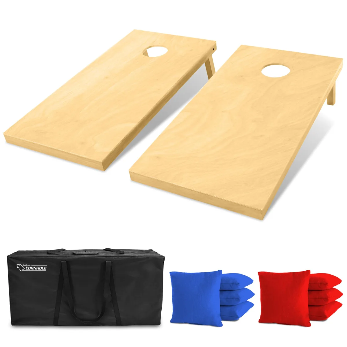 GoSports Solid Wood Premium Cornhole Set 4ft x 2ft — product photo