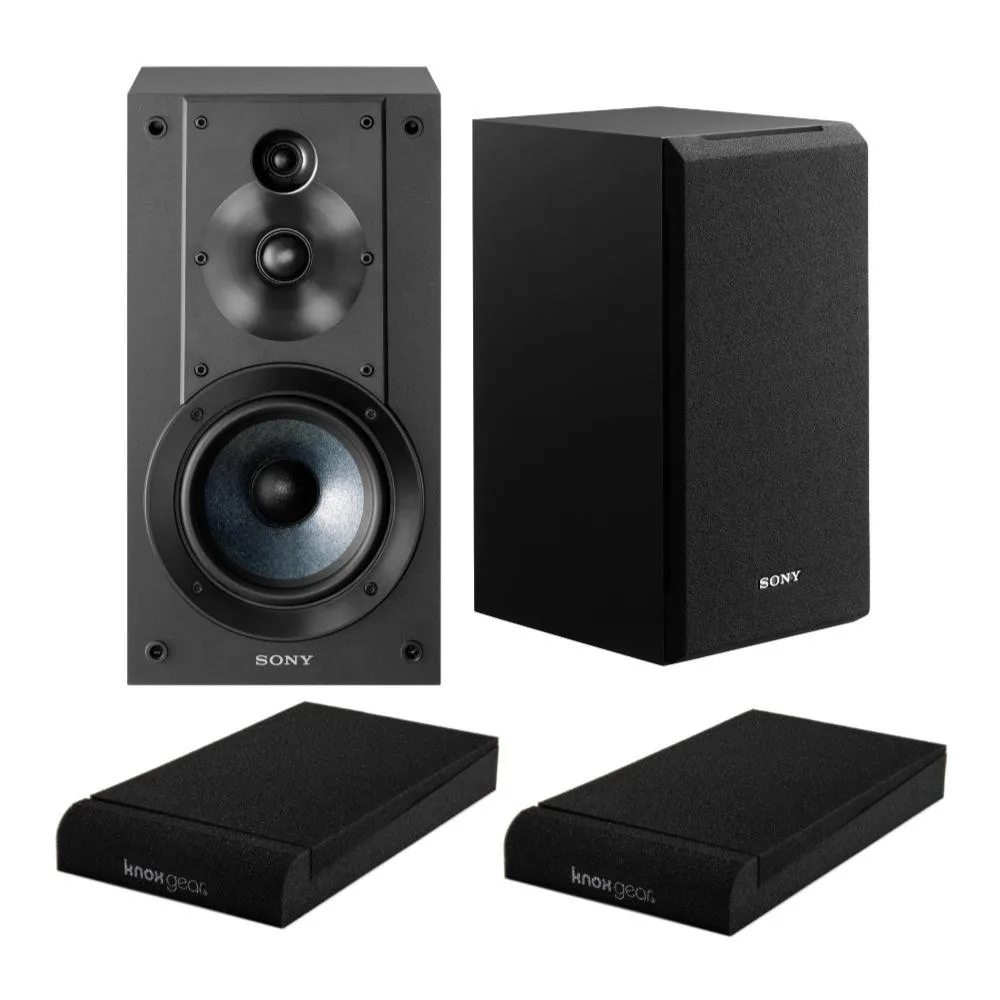 Sony Sony SSCS5M2 3-Way Bookshelf Speaker System Black with Isolation Pads — product photo