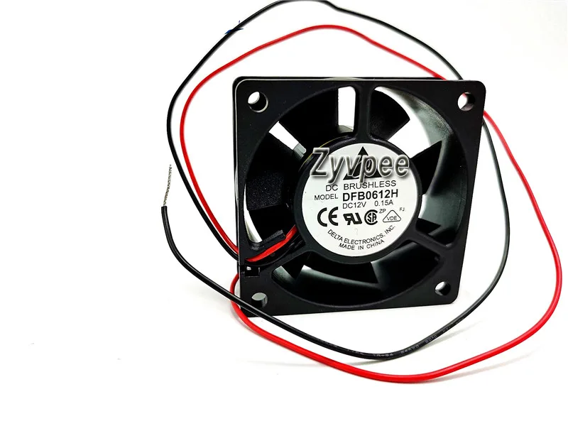 Zyvpee Zyvpee DFB0612H 60x25mm 12V .15A ball bearing 2-wire case fan — product photo