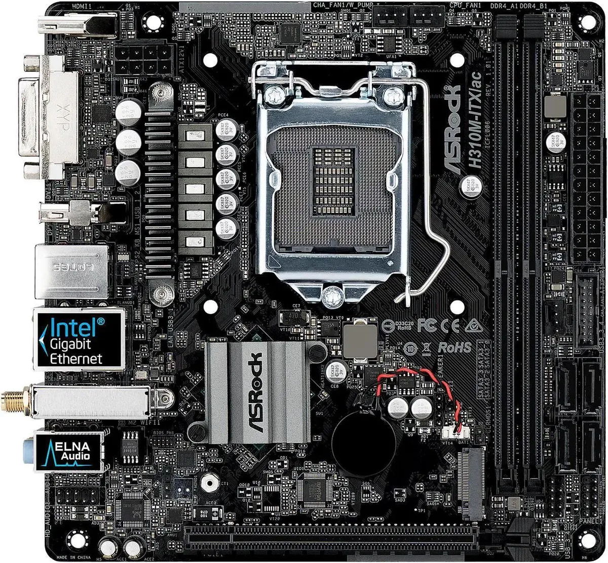 ASRock ASRock H310M-ITX/ac Intel motherboard — product photo