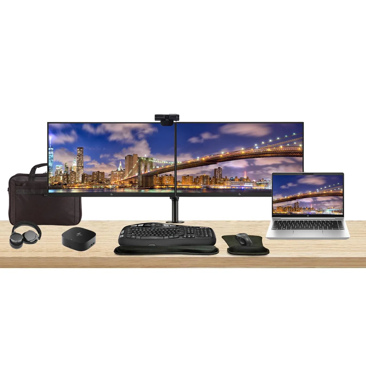 HP HP ProBook 440 G10 14" i7-1355U 16GB 512GB Dual 24" Monitors Bundle — product photo