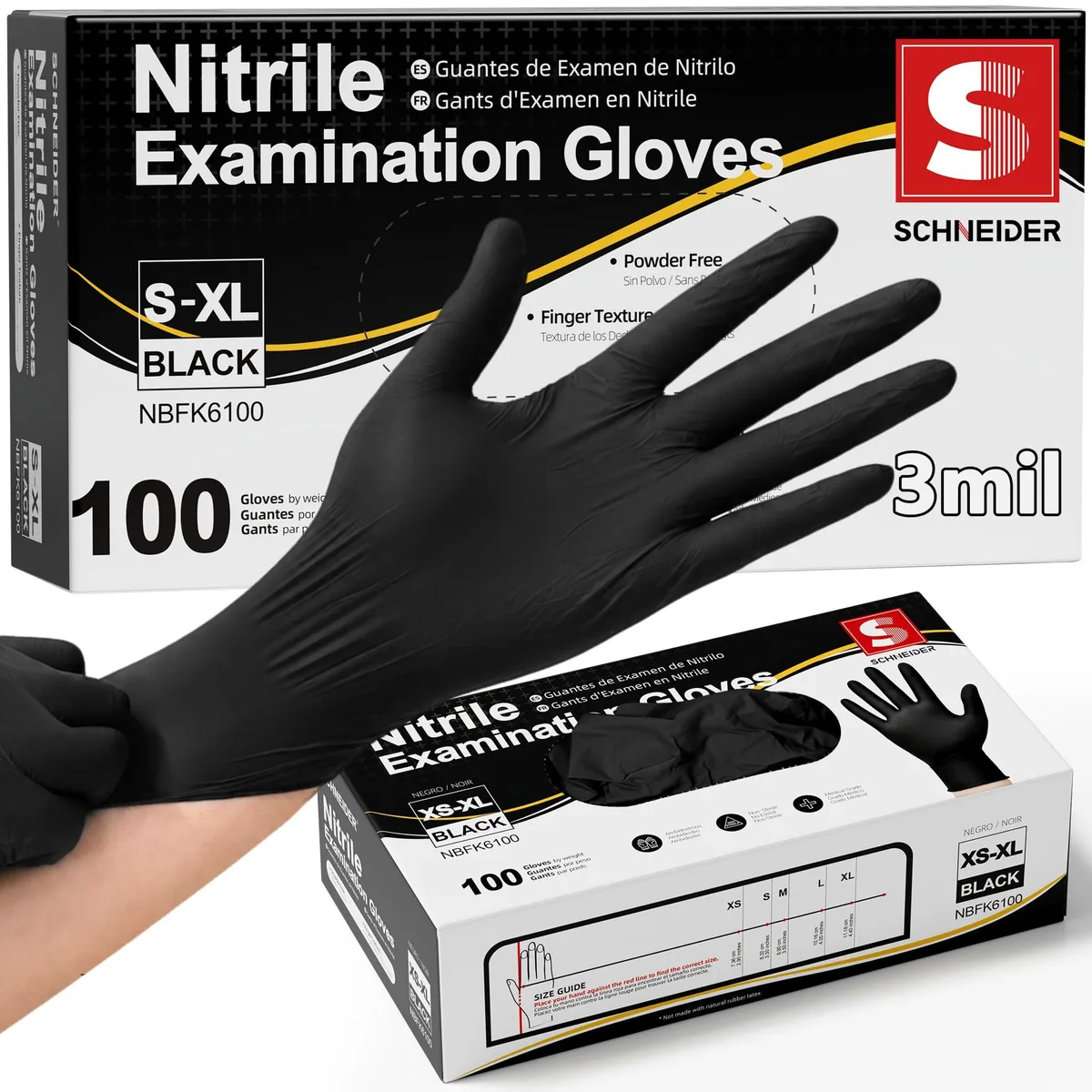 Vibe NBFK6103 Nitrile Gloves Large 100 Count — product photo