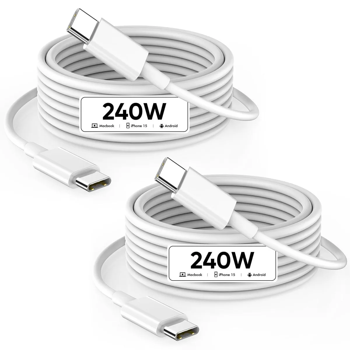  Dream JXYCDQ06F USB-C to USB-C cable 6.6ft 240W white — product photo