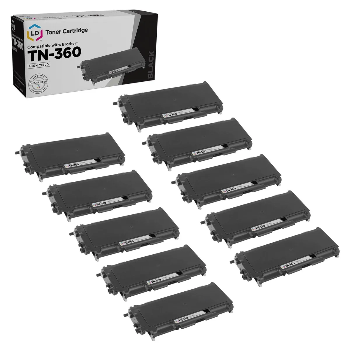 LD Products LD Products Compatible Toner Cartridge TN-360 High Yield Black 10 Pack — product photo