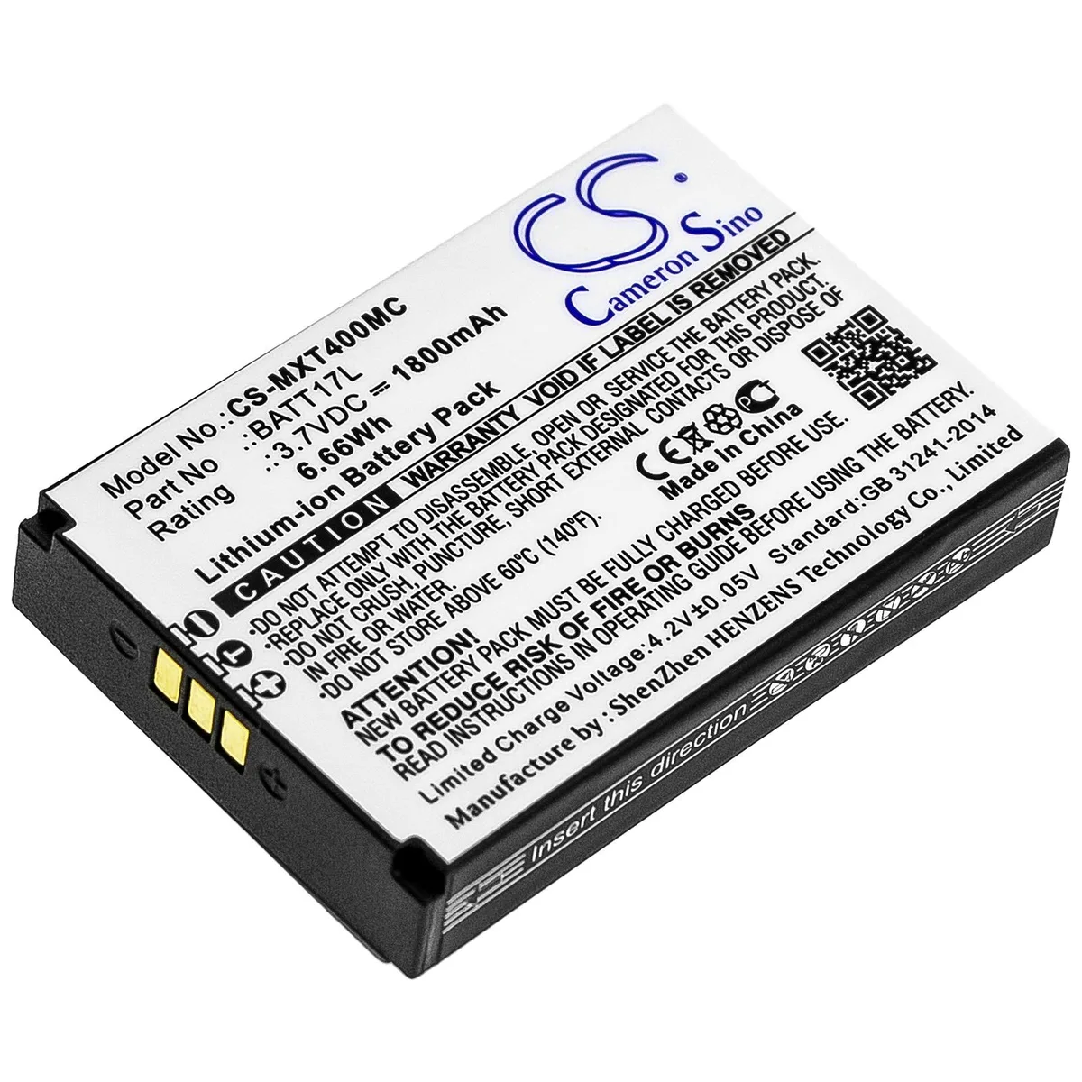 Estry Estry XTC450 1800mAh 3.7V standard battery — product photo