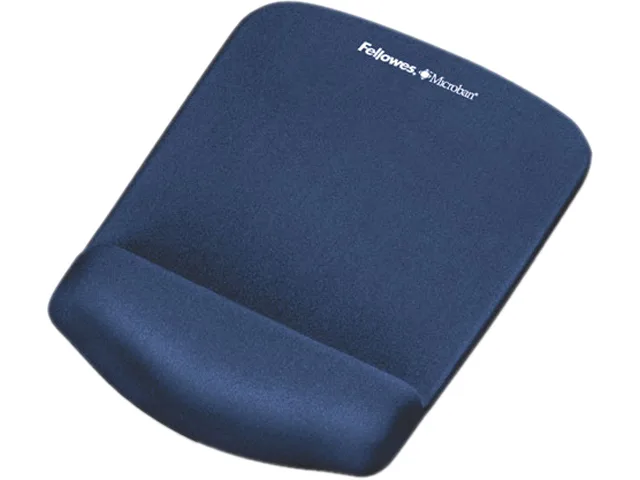 FELLOWES FELLOWES FEL9287301 PlushTouch Mouse Pad with Wrist Rest, Foam, Blue, 9.38 x 7.25 in — ürün fotoğrafı