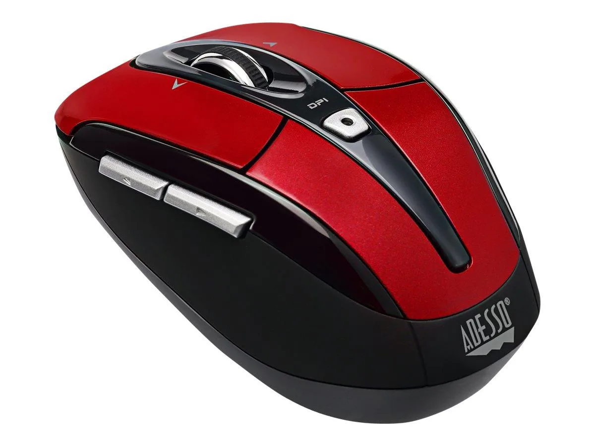 Adesso Adesso iMouseS60R Red 2.4 GHz RF Wireless Optical Mouse 1600 DPI 6 Button Tilt Wheel — product photo