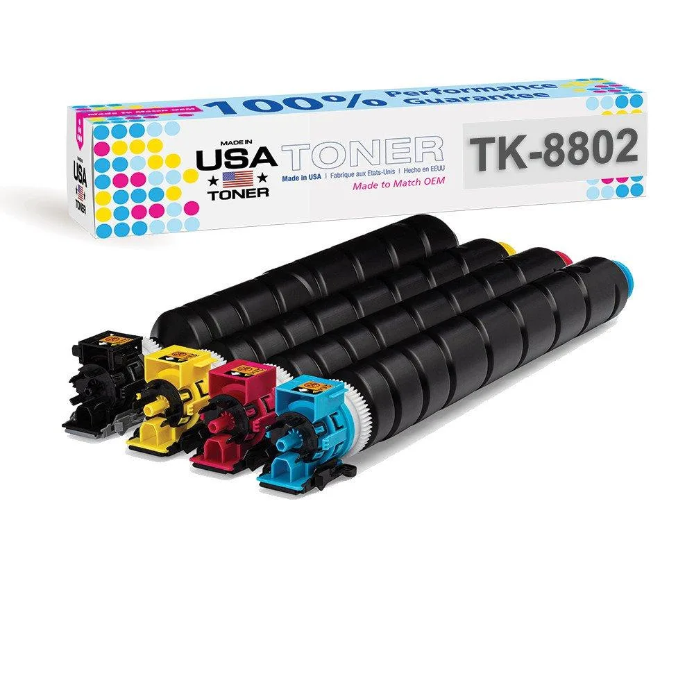 MADE IN USA TONER MADE IN USA TONER TK-8802 CMYK Set of 4 Toner Cartridges — product photo
