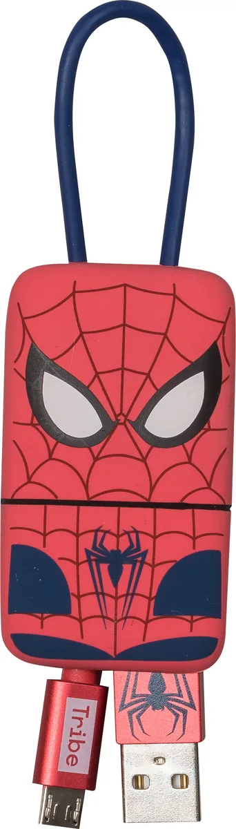 tribe-tech tribe-tech CLR31605 Marvel Spiderman Keyline Lightning USB 2.0 Cable 22cm — product photo