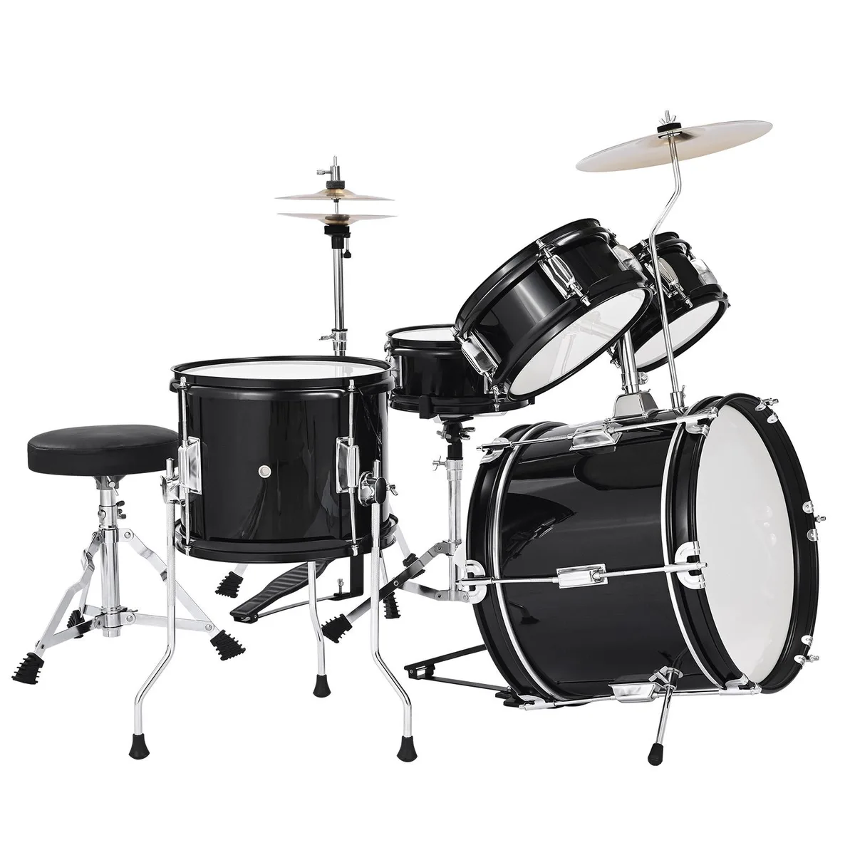 VEVOR VEVOR 5-Piece 14 in Junior Acoustic Drum Kit Black — product photo