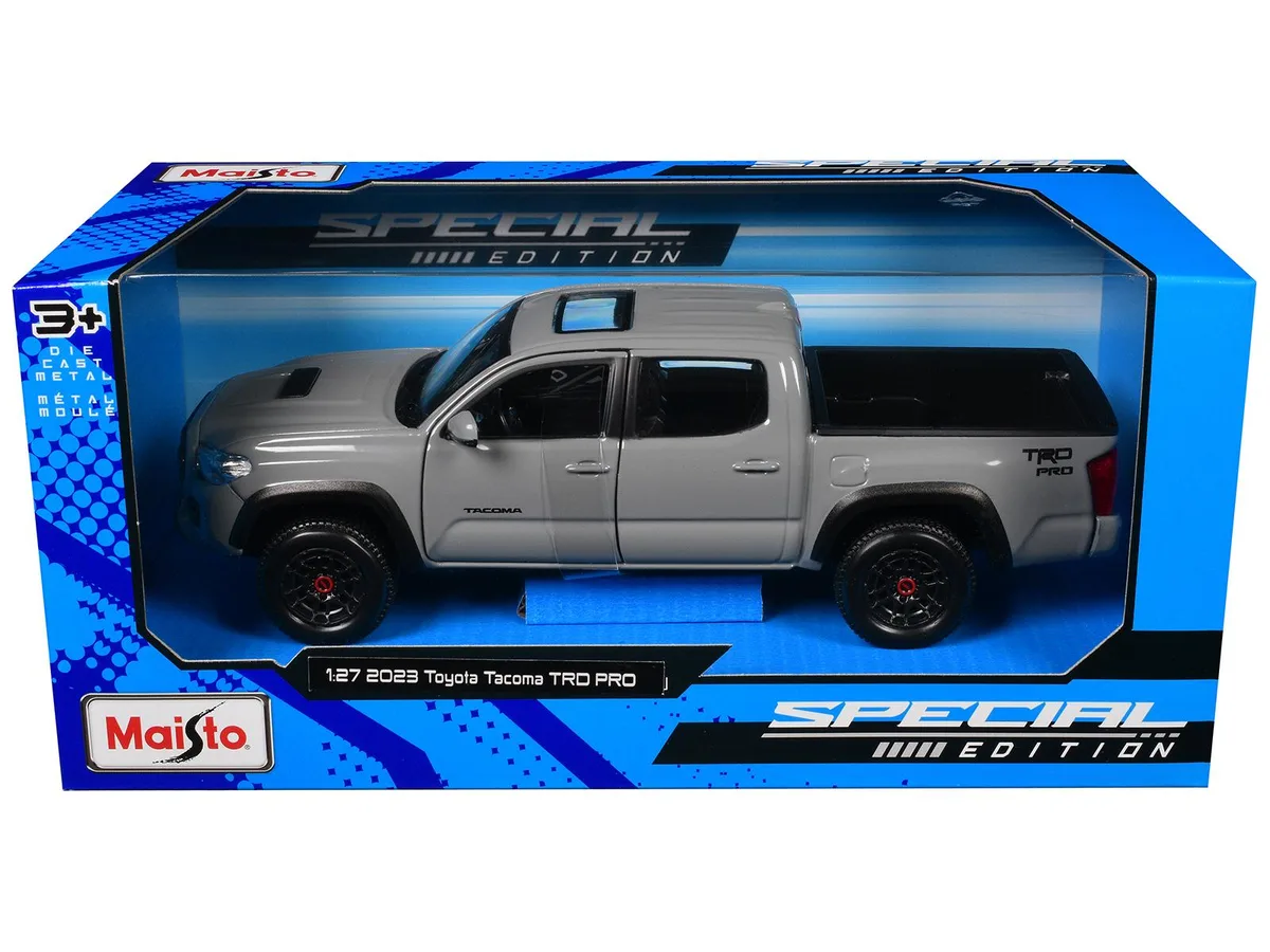 Maisto Maisto 2023 Toyota Tacoma TRD PRO 1/27 Diecast Truck Gray Sunroof Special Edition — product photo