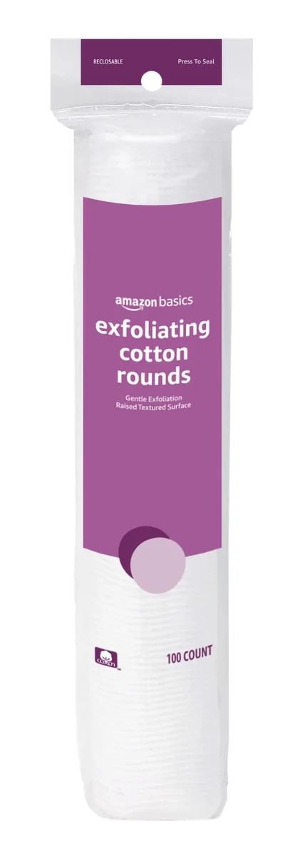 Essentials Exfoliating Cotton Rounds 100 Count Black 13 x 3.75 x 2.25 in — product photo