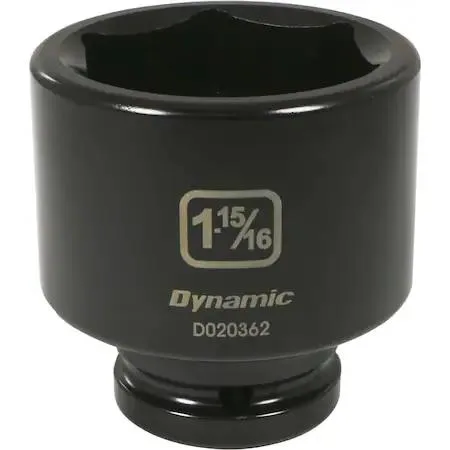 Dynamic D020362 3/4-inch drive 6-point socket 1-15/16 inch black phosphate finish