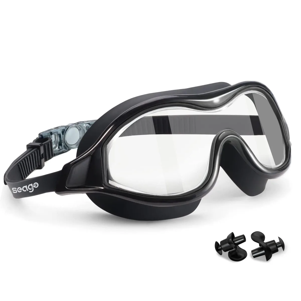  Seago 05 Swimming Goggles Black Adult 180° Anti-Fog UV — product photo
